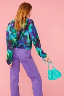 JAYLEY Silk Blend Gathered Waist Blouse -Deals Plain Midis Store jayley silk blend gathered waist blouse p13454 91044 image