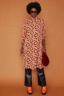 JAYLEY Silk Blend Geometric Midi Dress -Deals Plain Midis Store jayley silk blend geometric midi dress p12450 87842 image