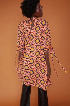 JAYLEY Silk Blend Geometric Midi Dress -Deals Plain Midis Store jayley silk blend geometric midi dress p12450 87843 image