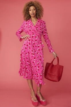 JAYLEY Silk Blend Sorrento Wrap Maxi Dress