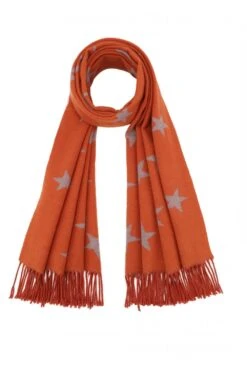JAYLEY Star Tassel Reversible Cashmere Blend Scarf