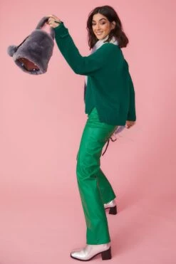 JAYLEY Striped Blue And Green Cashmere Blend Scarf -Deals Plain Midis Store jayley striped blue and green cashmere blend scarf p11613 81042 image