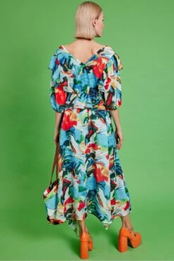 JAYLEY Tencel Blend Floral Maxi Dress -Deals Plain Midis Store jayley tencel blend floral maxi dress p14539 96152 image