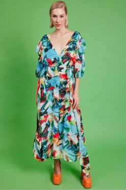 JAYLEY Tencel Blend Floral Maxi Dress -Deals Plain Midis Store jayley tencel blend floral maxi dress p14539 96155 image