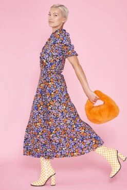 New Products -Deals Plain Midis Store jayley tencel blend floral wrap dress p12955 87767 image