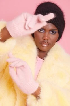 JAYLEY White Cashmere Blend Gloves