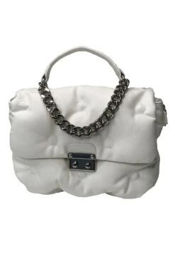 JAYLEY White Lulu Handmade Leather Satchel -Deals Plain Midis Store jayley white lulu handmade leather satchel p8649 48818 image