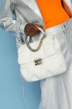 JAYLEY White Lulu Handmade Leather Satchel